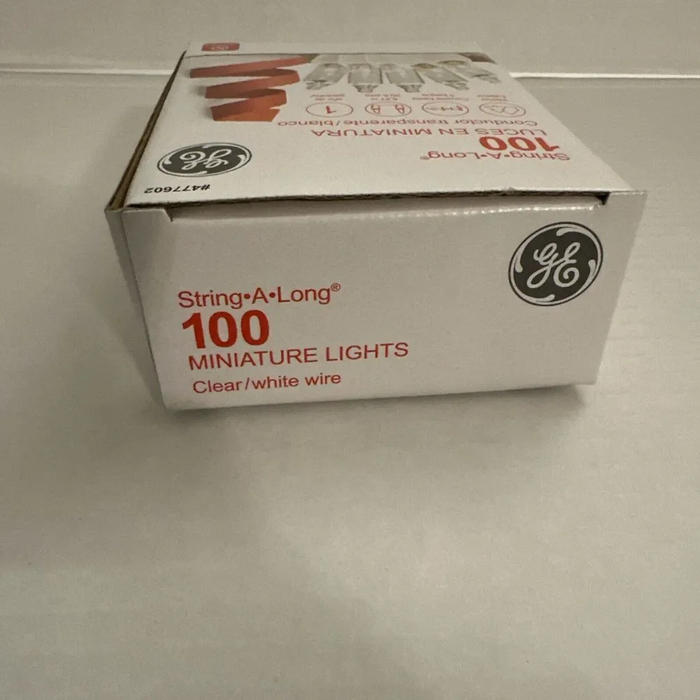 GE String-A-Long 100-Ct. Clear Incandescent Christmas String Lights w/White Wire